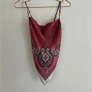 Elegant Pink Paisley Women's Top